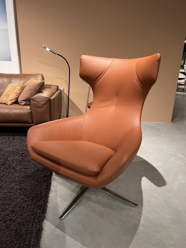 Leolux - Caruzzo Fauteuil Plus in Leder Wapiti 267 Hawk