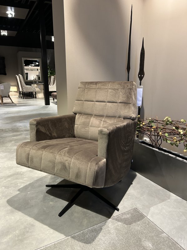 Nico Fauteuil Low in Stof Velvet Taupe | Passe Partout