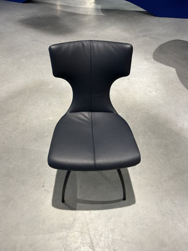 Set van 10 Leolux Callas Eetkamerstoelen Artisan Fino - Leder Senso 2000 Cobalt - Afbeelding 2