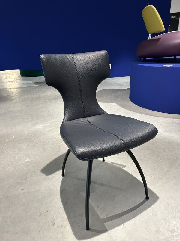 Set van 10 Leolux Callas Eetkamerstoelen Artisan Fino - Leder Senso 2000 Cobalt