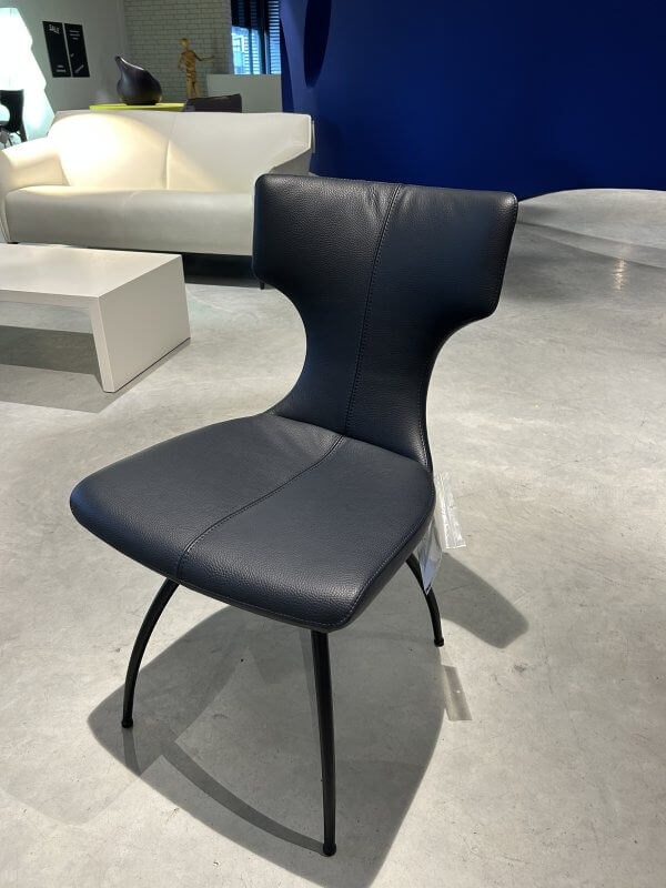 Set van 10 Leolux Callas Eetkamerstoelen Artisan Fino - Leder Senso 2000 Cobalt - Afbeelding 4